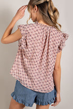 Load image into Gallery viewer, Leighann Drawstring Ruffle Short Sleeve Top
