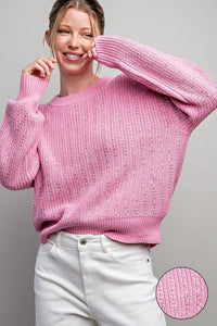 Barbie Jeweled Crochet Knit Sweater