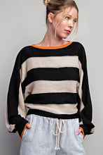 Load image into Gallery viewer, Cassie Striped Round Neck Knit Top
