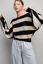Load image into Gallery viewer, Cassie Striped Round Neck Knit Top

