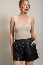 Load image into Gallery viewer, Lisa Pleather Elastic Waist Shorts

